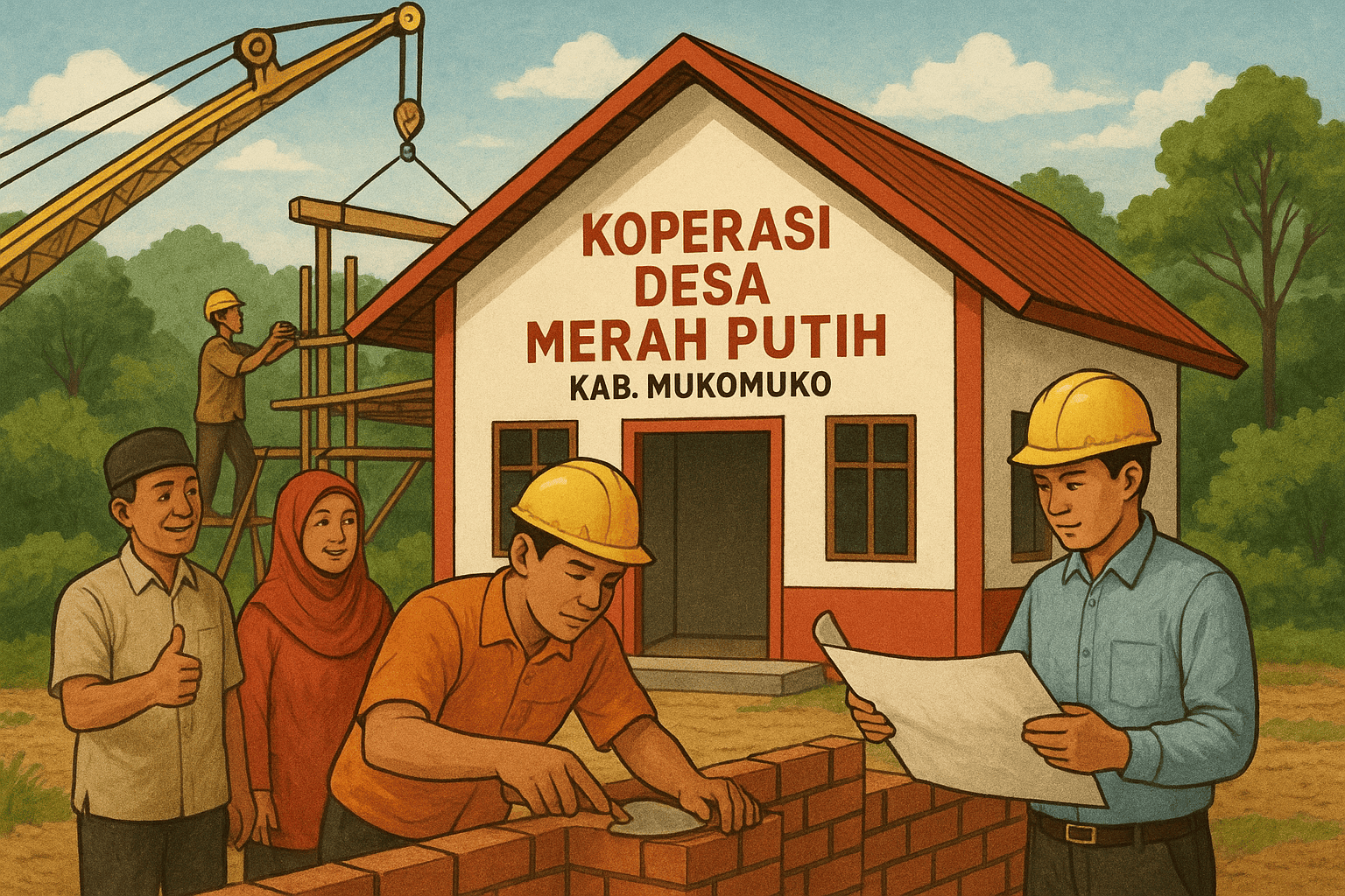 Pembangunan Koperasi Desa Merah Putih Dikebut, Mukomuko Target 100% Januari 2026