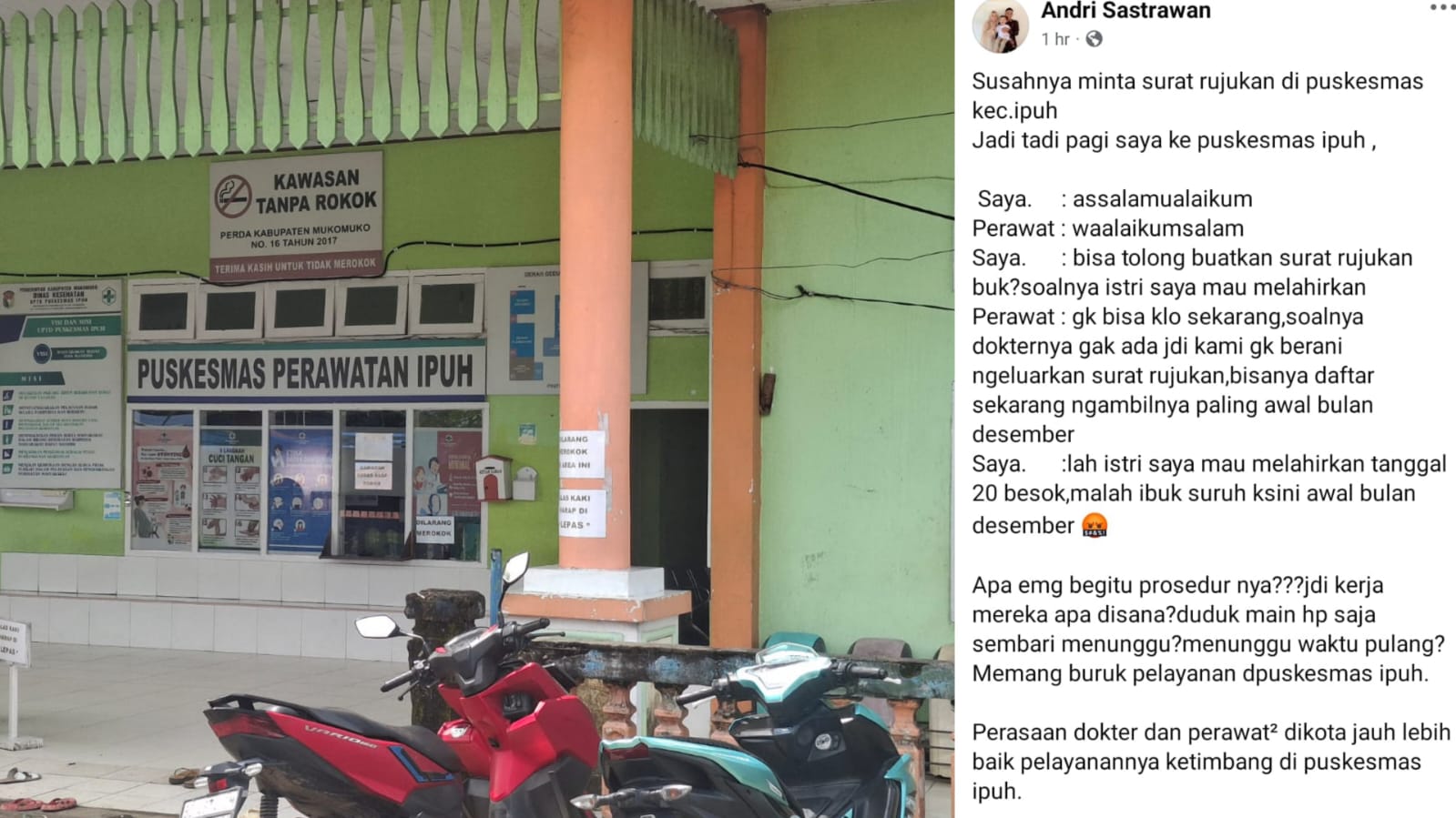 Pelayanan Dinilai Kurang Responsif, Warga Ipuh Keluhkan Kendala Rujukan di Puskesmas